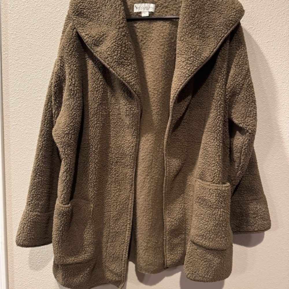 Koolaburra by UGG Sherpa Fleece Shawl Collar‎ Cardigan Size Large - Picture 2 of 8